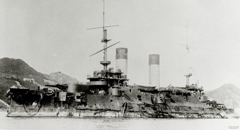 Броненосец Орел после Цусимского сражения
