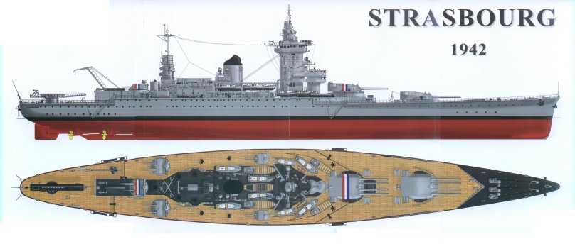 Линейные корабли Дюнкерк и Страсбург