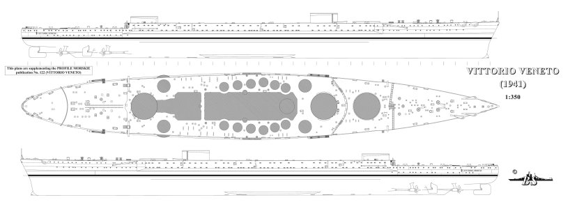 Линкор Витторио Венето схема бронирования