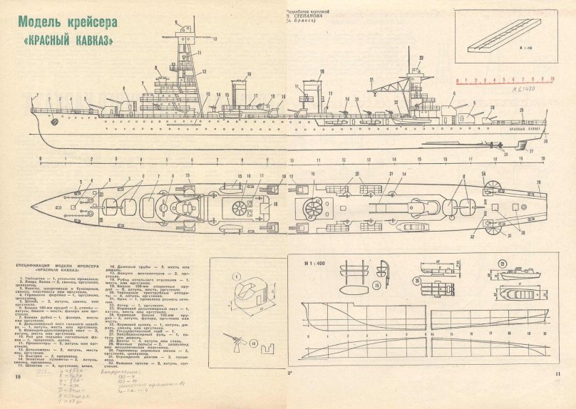 Легкий крейсер Светлана чертежи