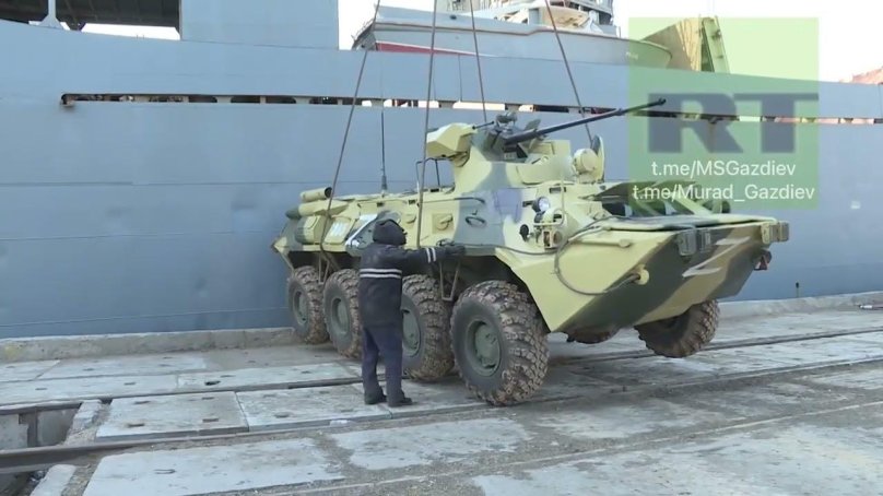 Разгрузка БДК В Бердянске