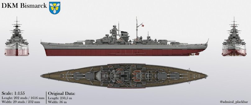 Лего линкор бисмарк