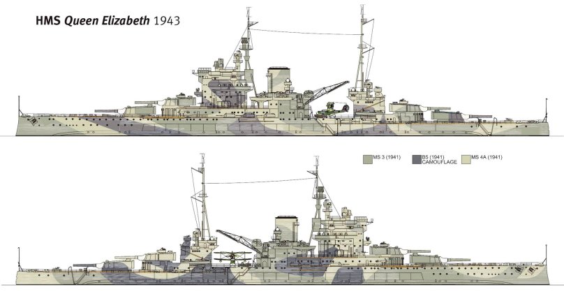 Куин Элизабет линкор схема бронирования