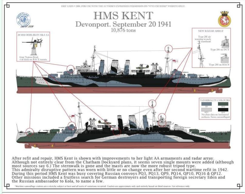 HMS Kent (1:350)