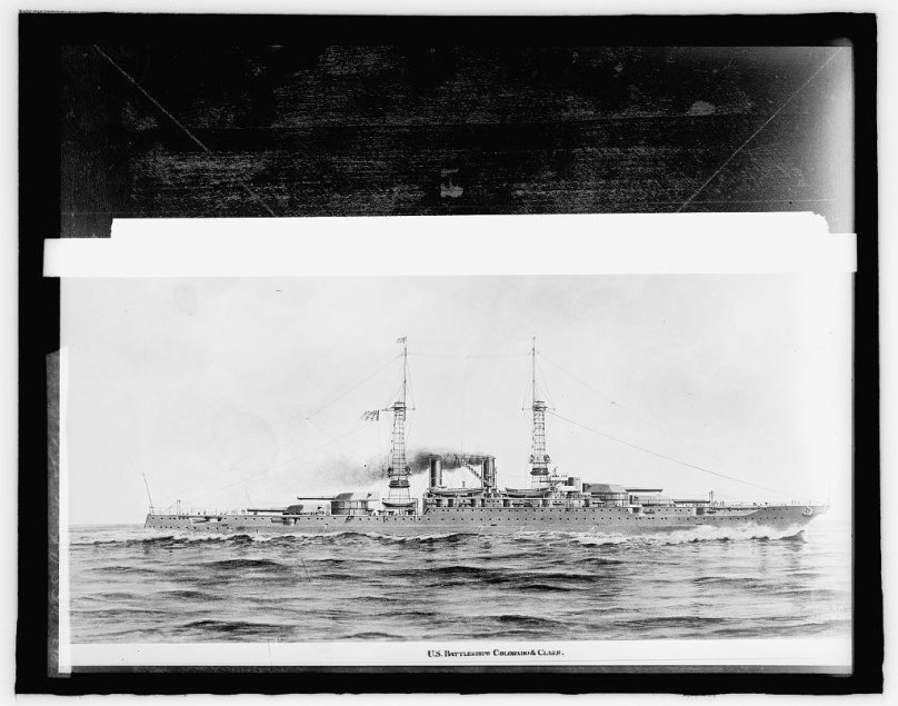 Линкор Колорадо на стапеле