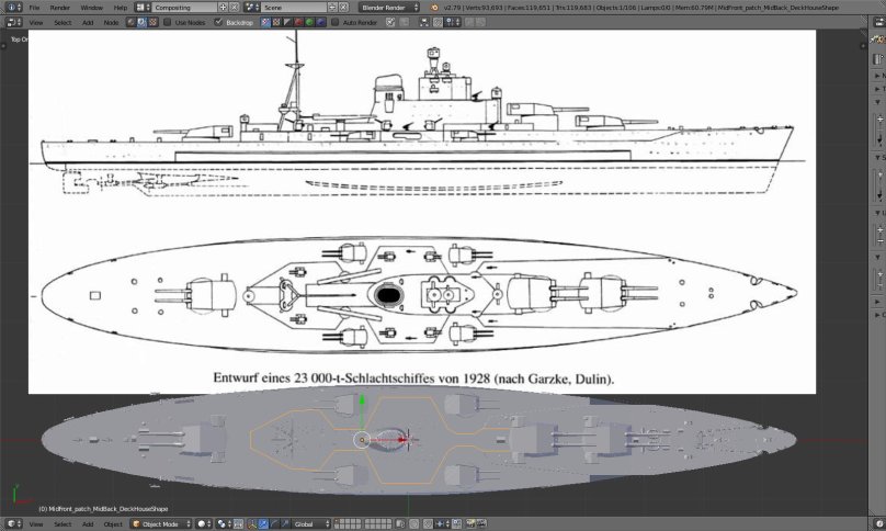 Линкор Dante Alighieri чертежи