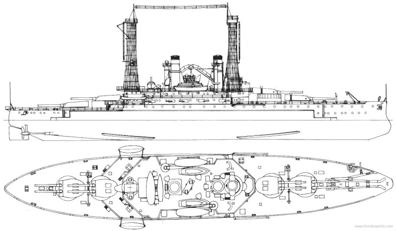 Линкор Монтана чертежи