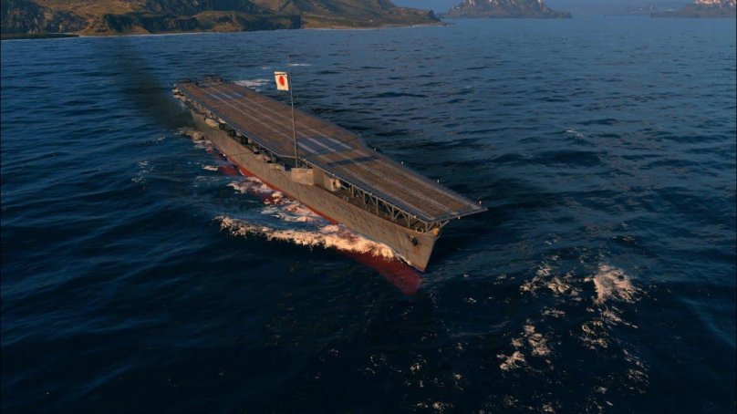 Авианосец Hosho в World of Warships