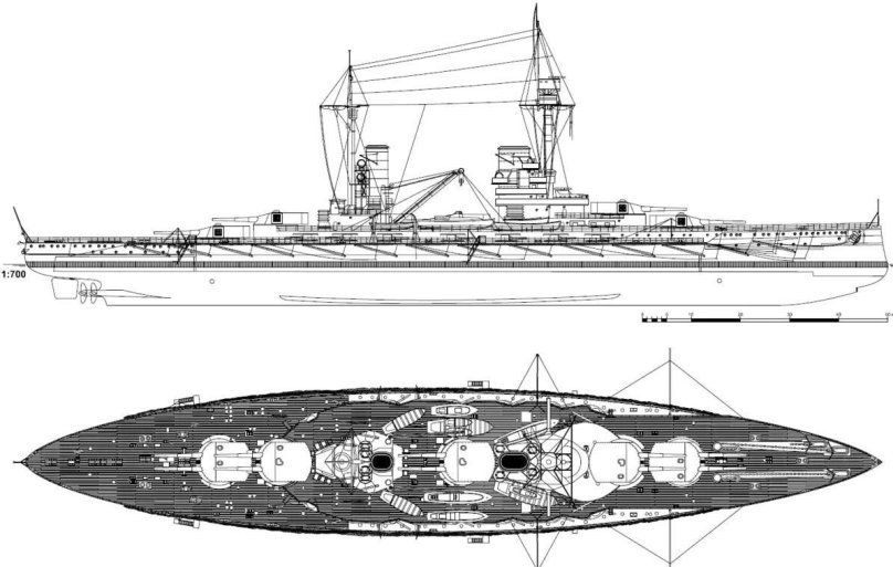Линкор Кениг чертеж