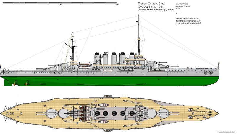 Броненосец Виттельсбах чертеж