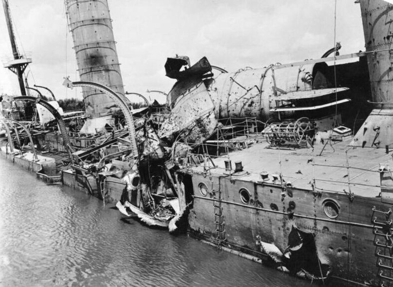 Крейсер Зейдлиц после Ютландского сражения