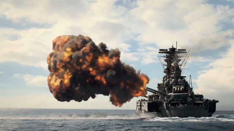 Бисмарк линкор залп