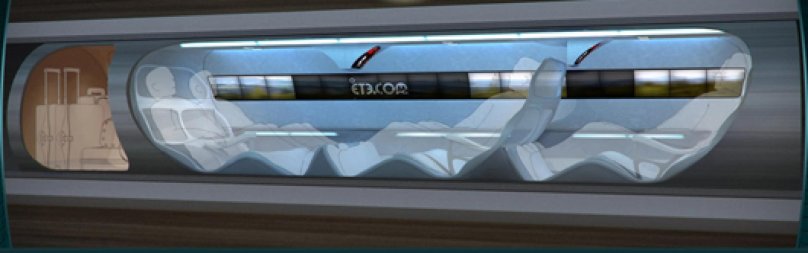 Поезд в трубе Hyperloop