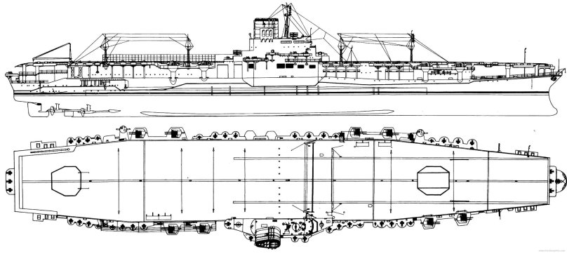 Авианосец Синано чертежи