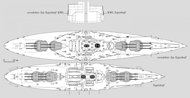Линкор Вирибус Унитис чертежи