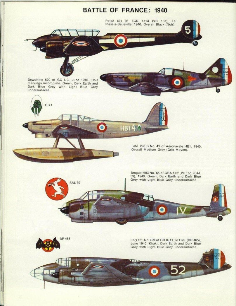 French aircraft from 1939 to 1942 Volume 1: from Amiot to Curtiss (planes and Pilots 7)