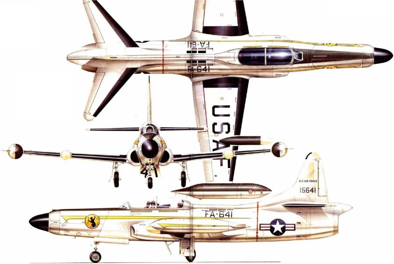 Lockheed f-80 shooting Star чертежи