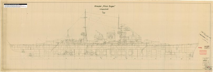 Крейсер принц Ойген чертеж