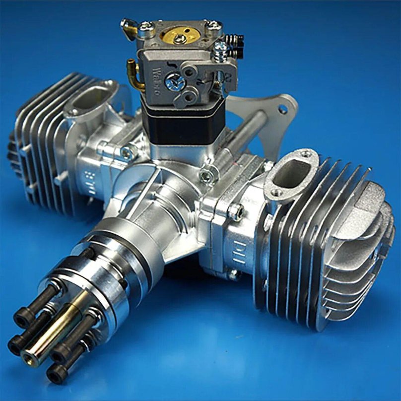 Двойной бензиновый двигатель DLE-60cc