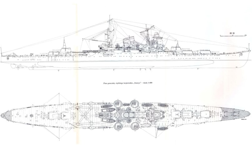 Тяжелый крейсер Такао чертежи