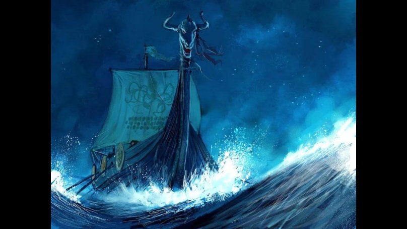 Дракар викингов арт