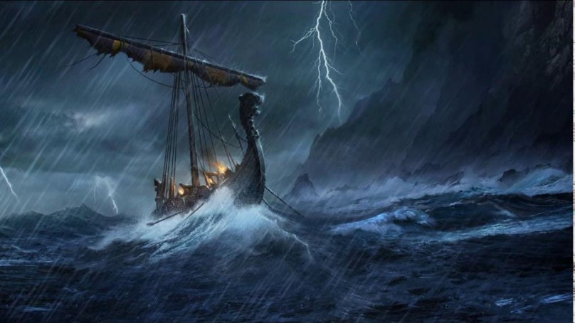 Корабль викингов Драккар