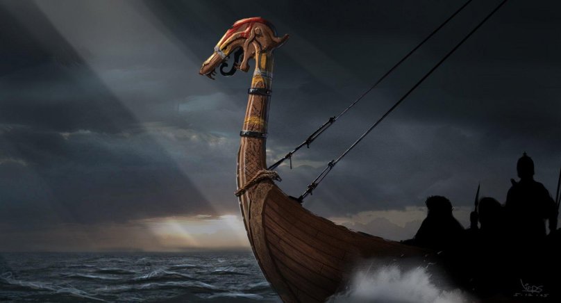 Корабль викингов Драккар