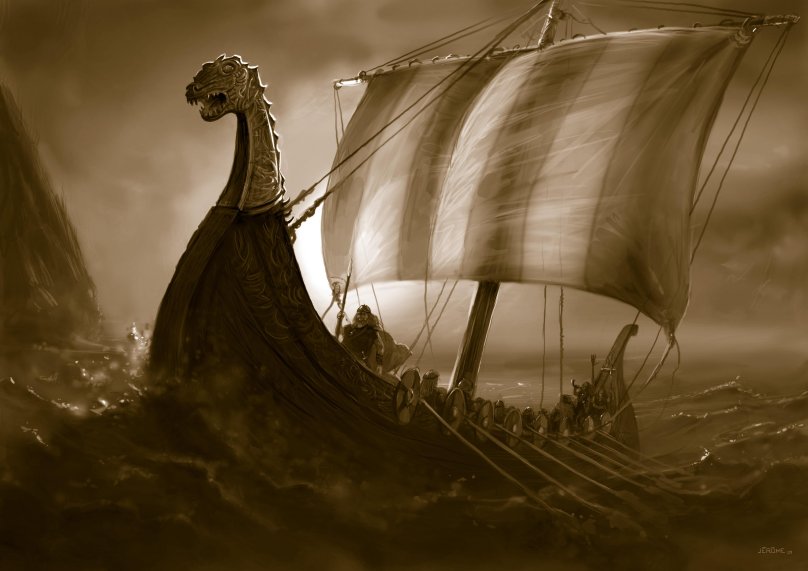 Ладья Драккар викингов