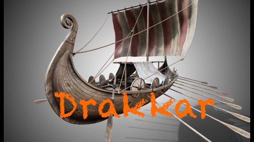 Корабль викингов Драккар