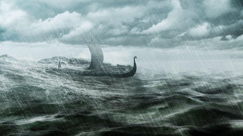 Викинги Драккар море