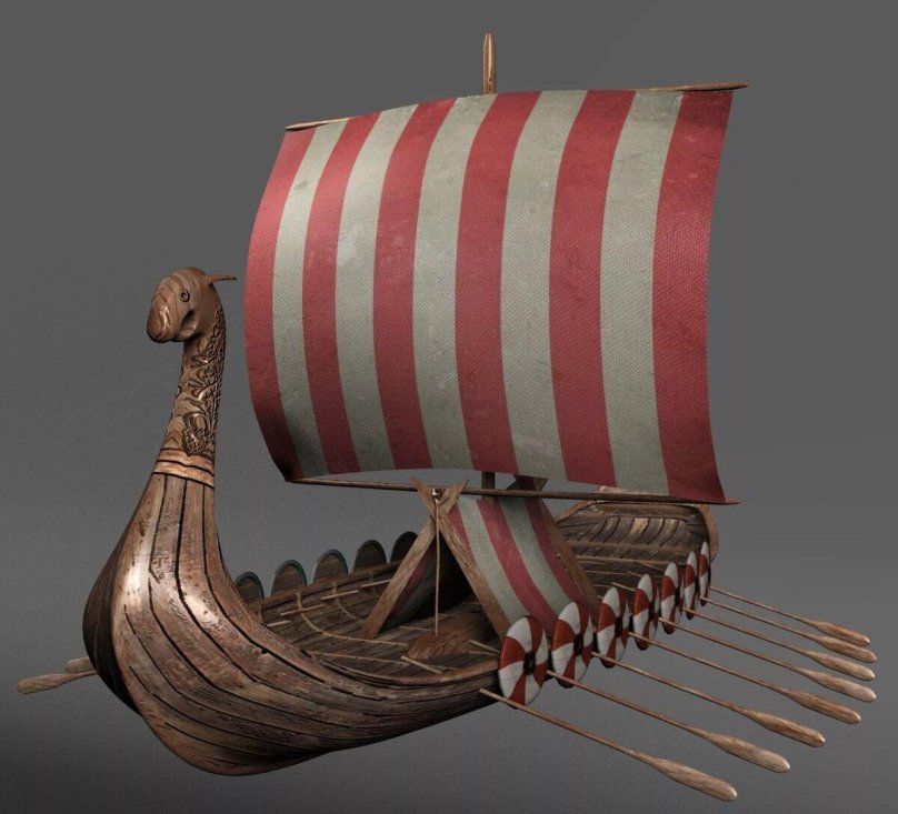 Дракар викингов модель