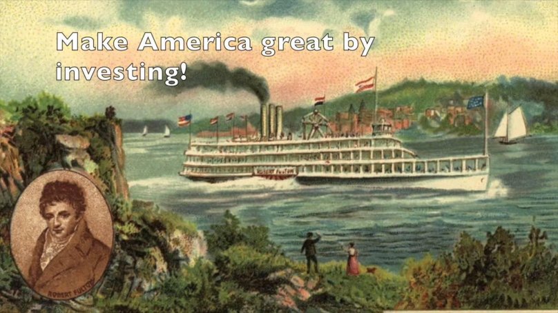 Пароход Роберта Фултона "North River Steamboat