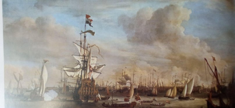 Виллем Ван де младший Вельде пушечный залп