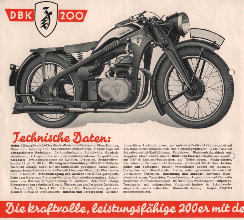 Мотоцикл Цюндапп Zundapp 1939