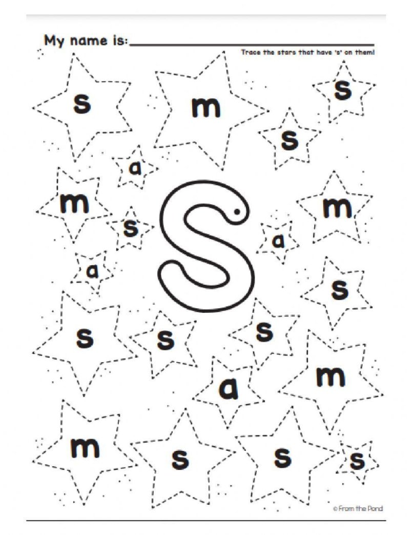 Буква s задания