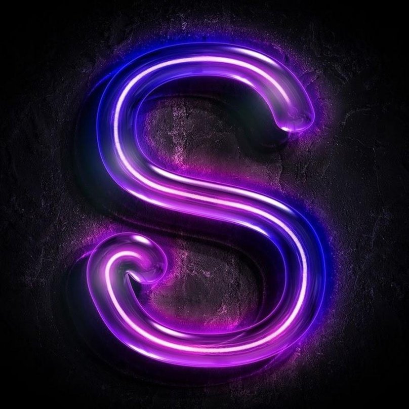 Неоновая буква s