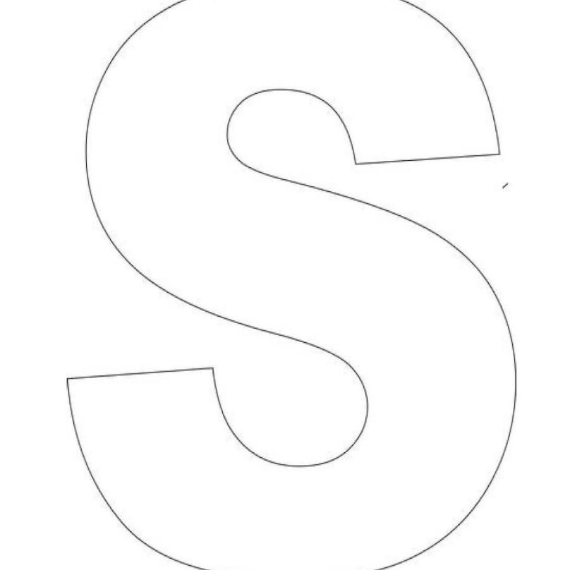Буква s выкройка