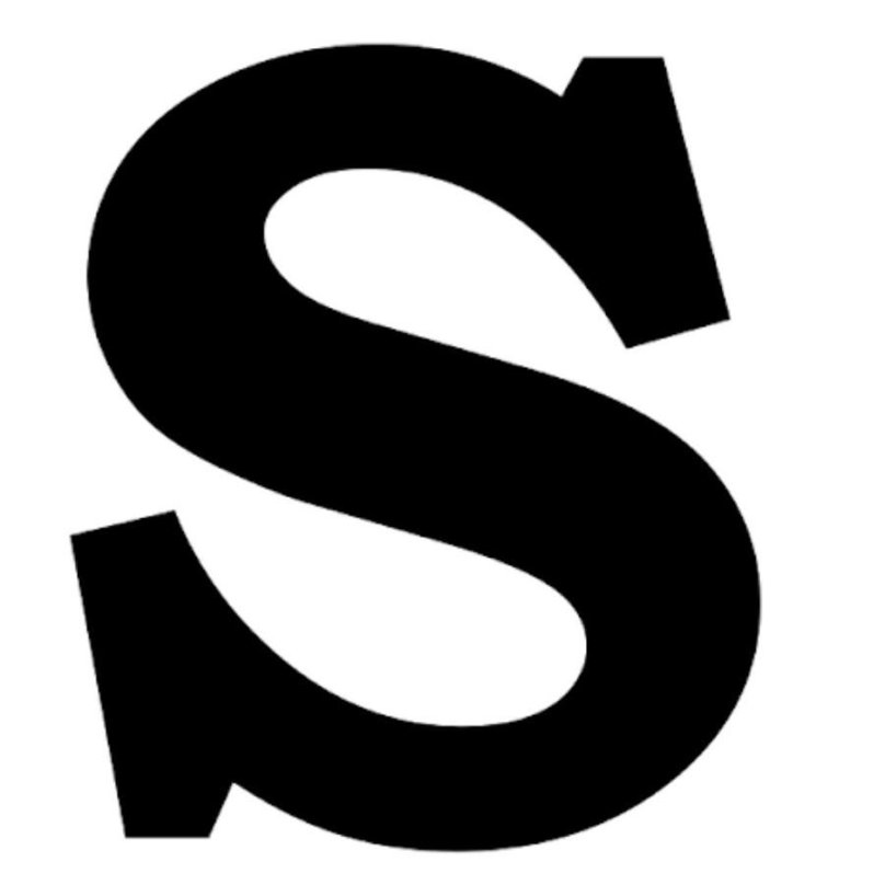 Буква s черная