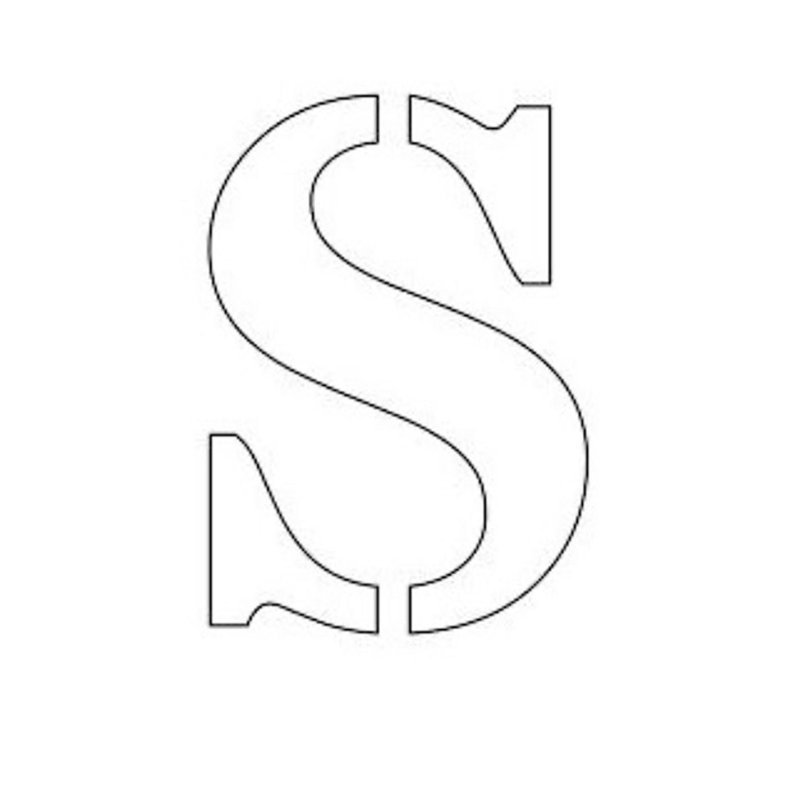 Трафарет буквы s