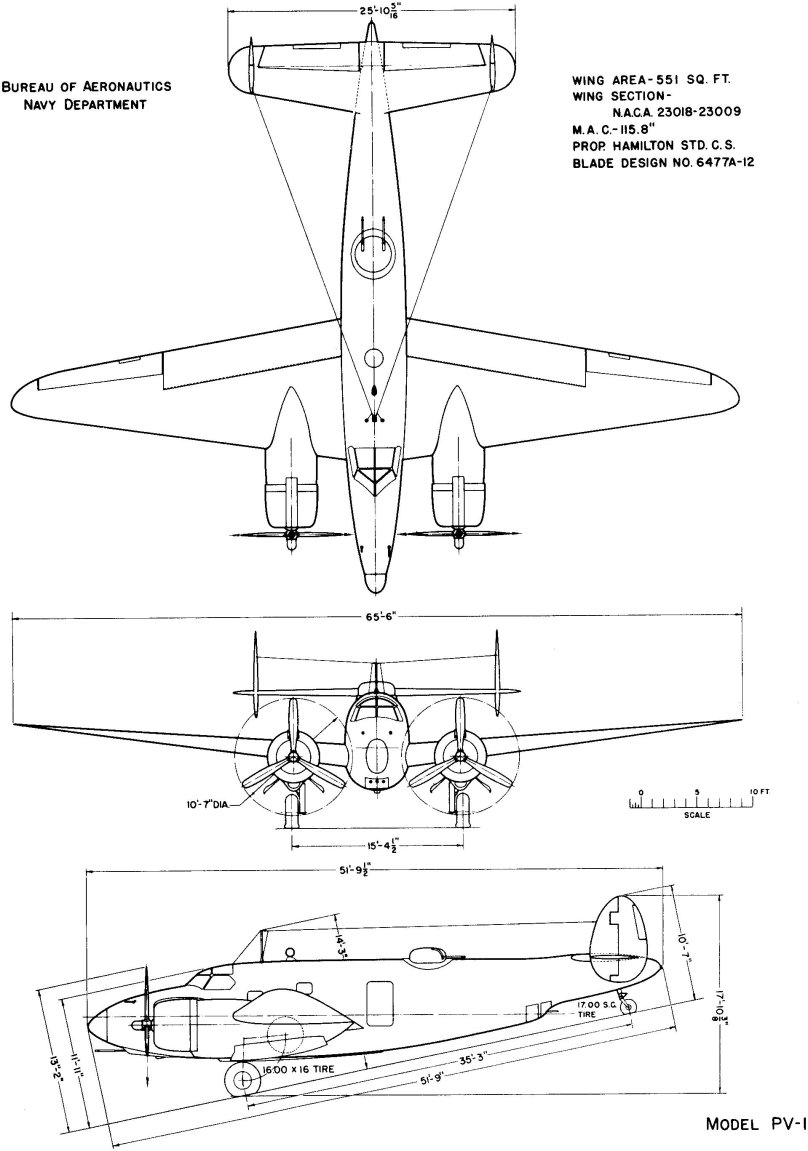 PV-1 Ventura чертеж