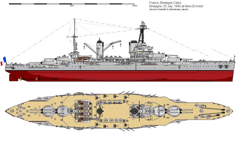 Французский линкор Бретань