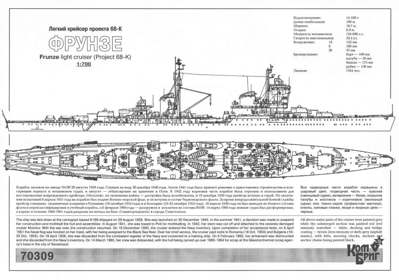 Крейсера пр 68к Чапаев