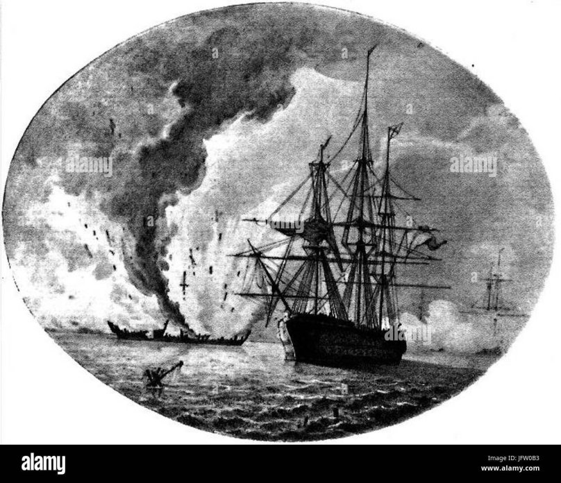 Корабль Азов в Наваринском сражении