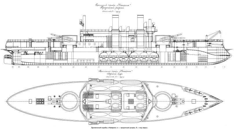 Броненосец Наварин чертежи