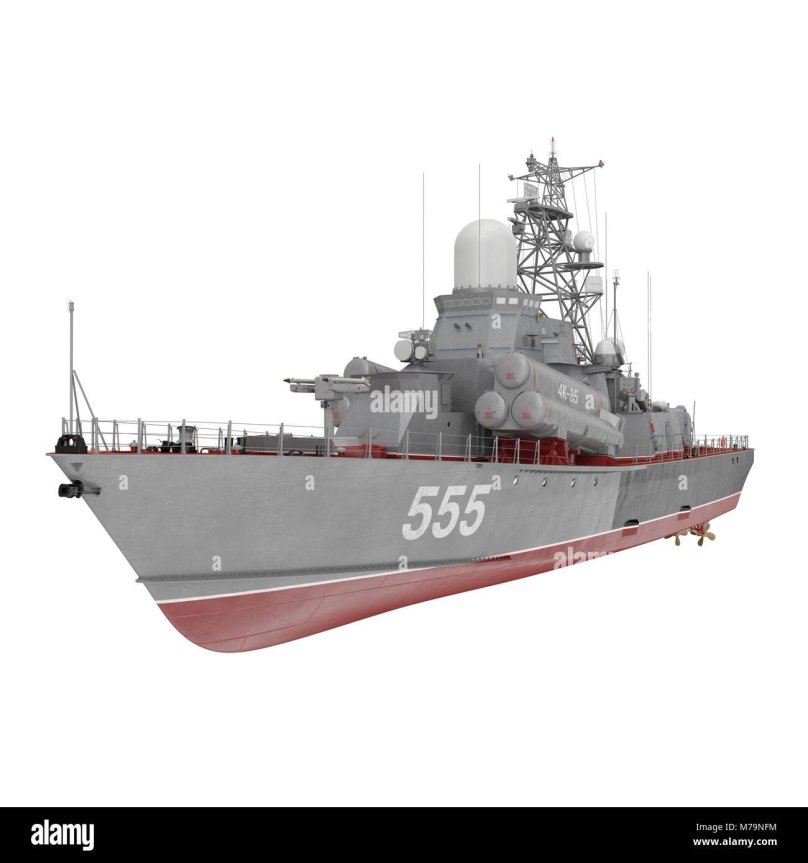 Военный корабль на белом фоне