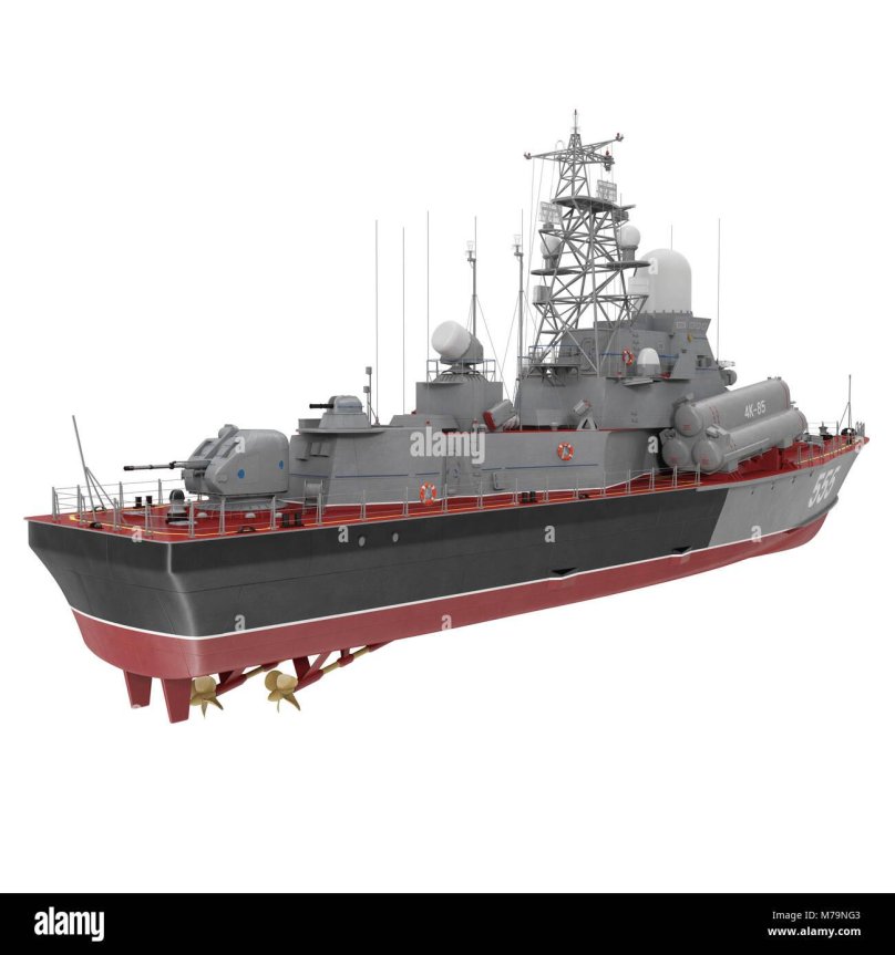 Военный корабль на белом фоне