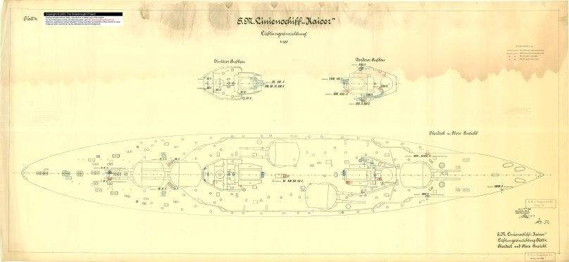 Чертежи линкора Кайзер