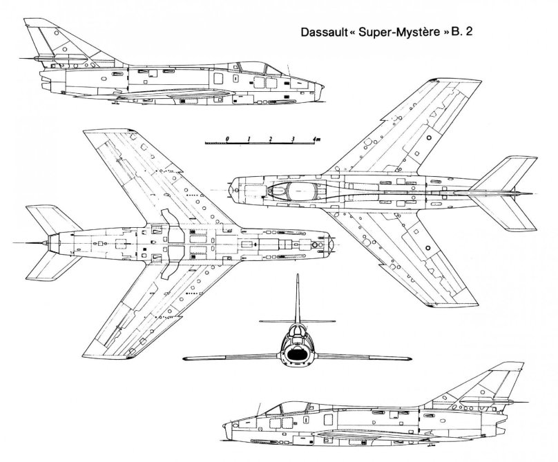 Dassault Mystère чертёж