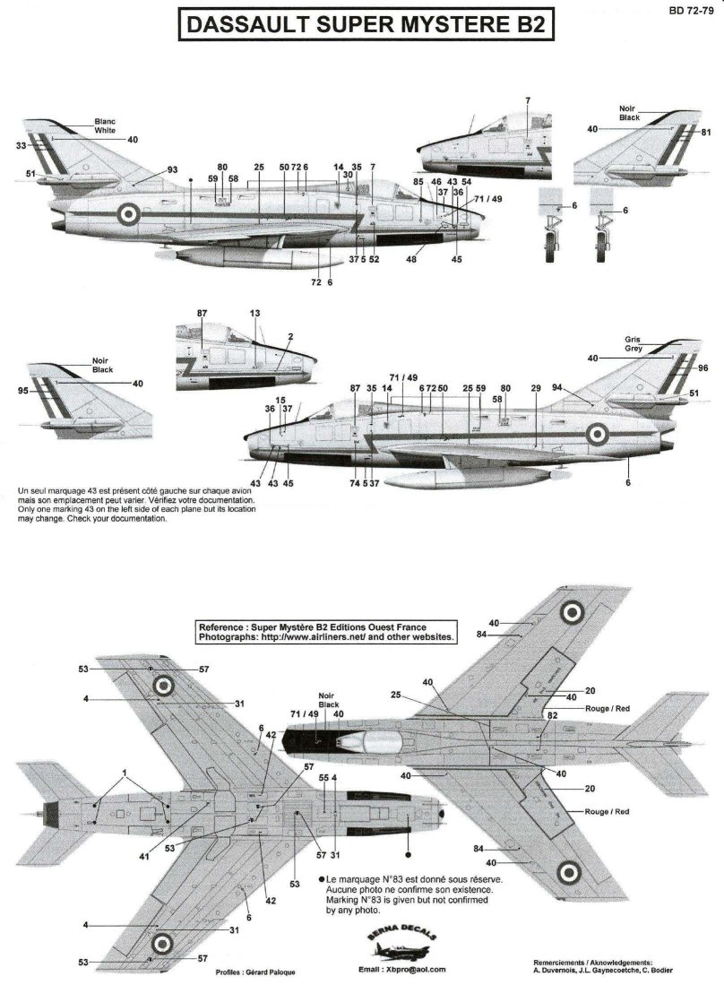 Dassault Mystere чертёж