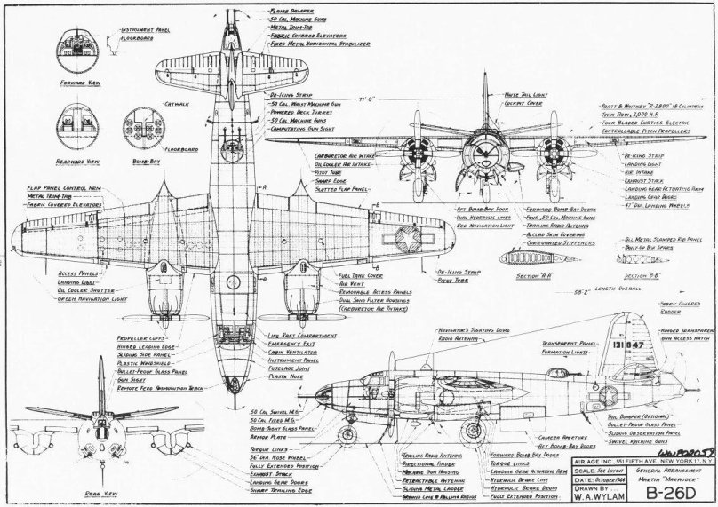 Boeing b-17 Flying Fortress чертежи